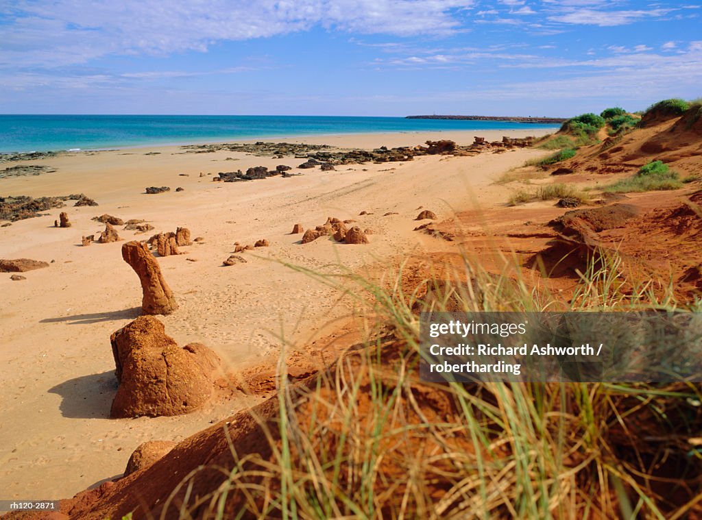 Rock formations and dunes, Ridell Beach, Broome, Western Australia, Australia