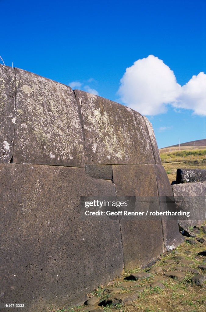 Advanced platform masonry, Ahu Vinapu, Easter Island, Chile, Pacific