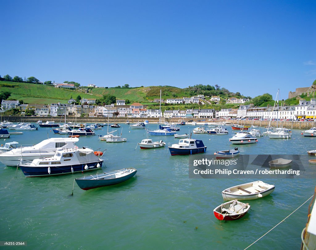 The harbour at Gorey, Jersey, Channel Islands, UK