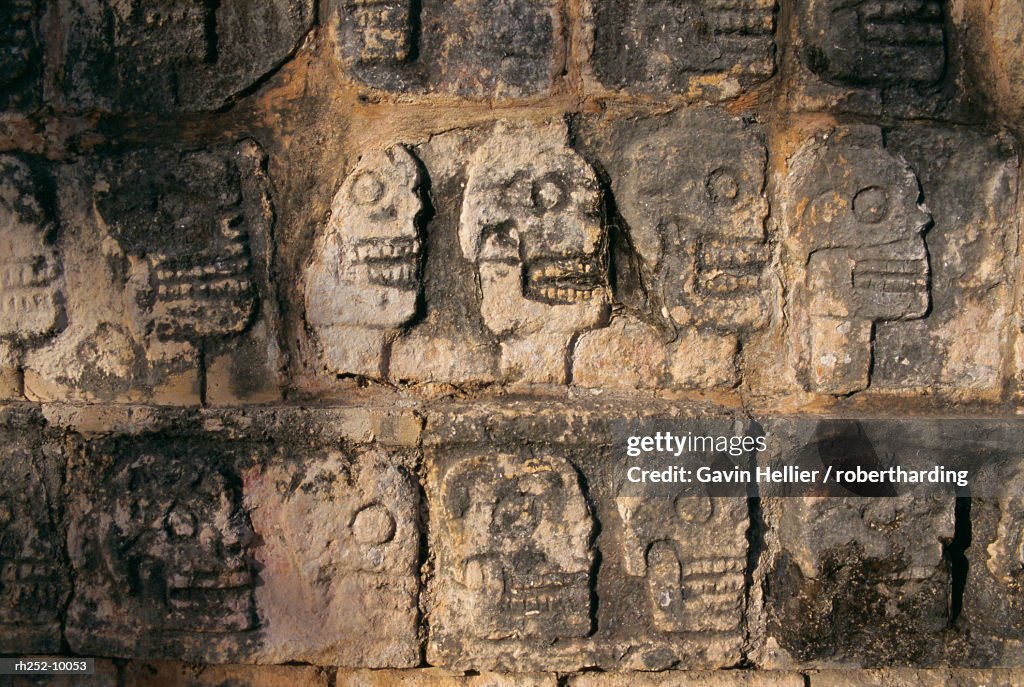 Detail, Mayan ruins, Chichen Itza, UNESCO World Heritage Site, Yucatan, Mexico, Central America