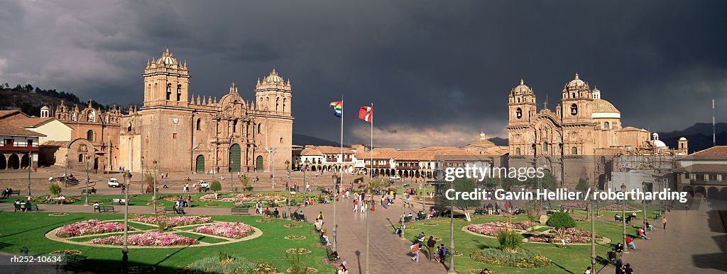 Christian cathedral and square, Cuzco (Cusco), UNESCO World Heritage Site, Peru, South America