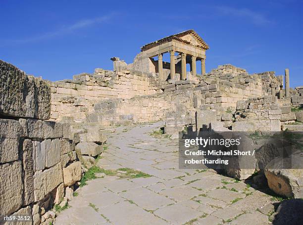 Tuttul The Capitol From The Bath The Tell Roman Archaeological Site Dougga ...