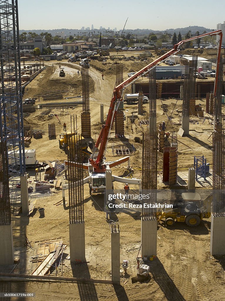 Overhead In Construction Crane At Construction Site Overhead View High-Res Stock Photo - Getty ...