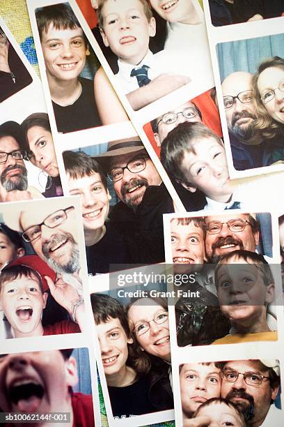 family photo stripes - album de fotos fotografías e imágenes de stock