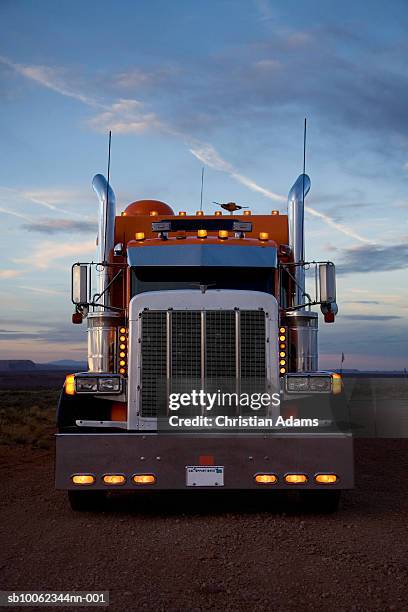 usa, utah, monument valley, truck at dawn - vehicle grille stock pictures, royalty-free photos & images