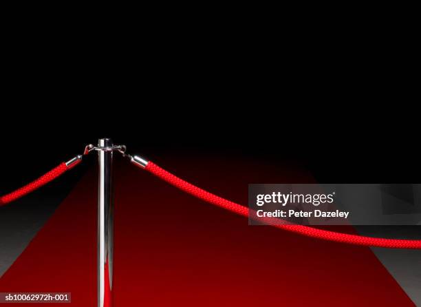 security rope by red carpet - roped off stock pictures, royalty-free photos & images