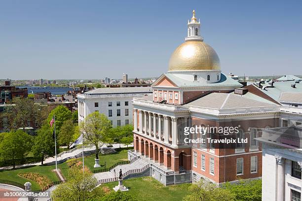 usa, boston, massachusetts, state house - boston exteriors landmarks stockfoto's en -beelden
