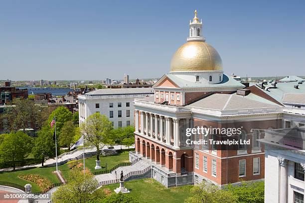 usa, boston, massachusetts, state house - massachusetts flag stock pictures, royalty-free photos & images