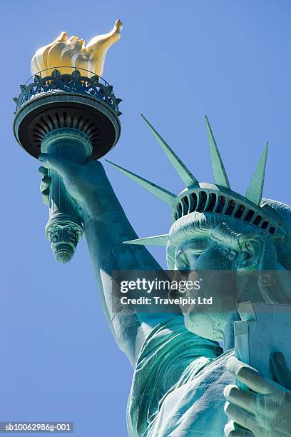 Statue Of Liberty Against Sky Low Angle View High-Res Stock Photo
