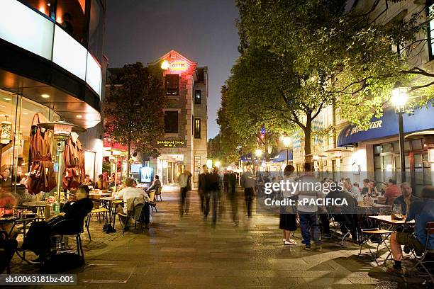 china, shanghai, xintiandi bar district, blurred motion, night - shanghai tourist stock pictures, royalty-free photos & images