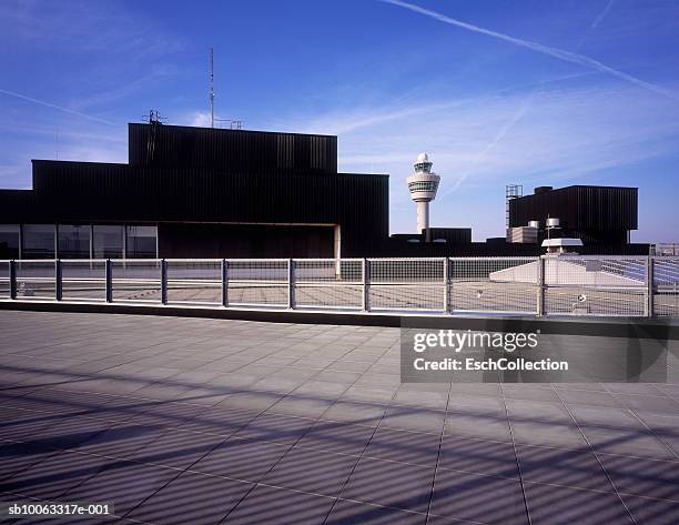 air traffic control tower at schiphol airport - amsterdam airport stock pictures, royalty-free photos & images