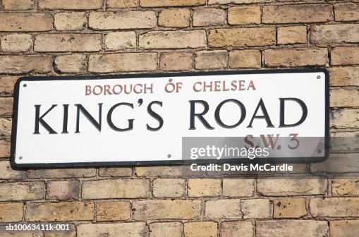 Kings Road, street sign in Chelsea, London, England. Kings Road, street sign in Chelsea, London, England.