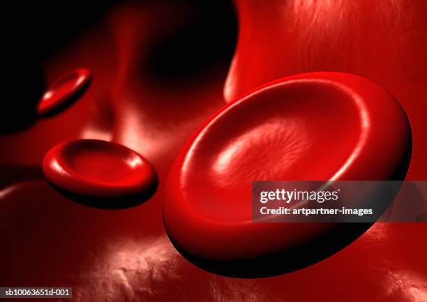 blood vessel with erythrocytes - red blood cells stock illustrations