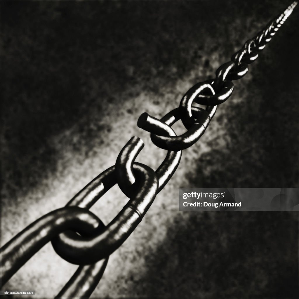 Metal Chain with Broken Link