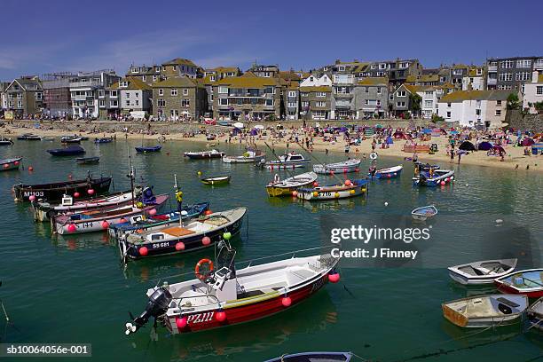 harbour, st ives, cornwall - wt1 stock pictures, royalty-free photos & images