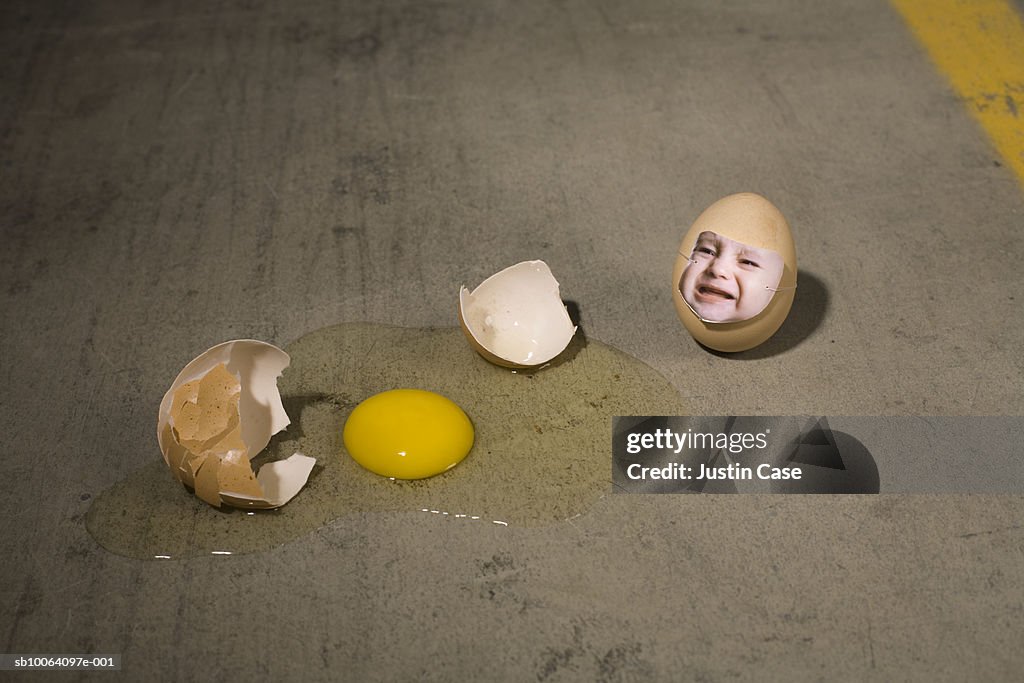 Crying Shells Baby Boys Crying Face In Egg Shell With Broken Egg Besides High-Res ...