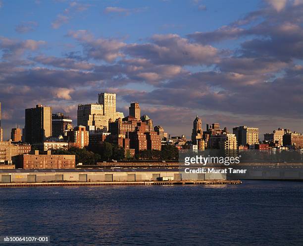 skyline view of brooklyn heights - brooklyn heights stock pictures, royalty-free photos & images