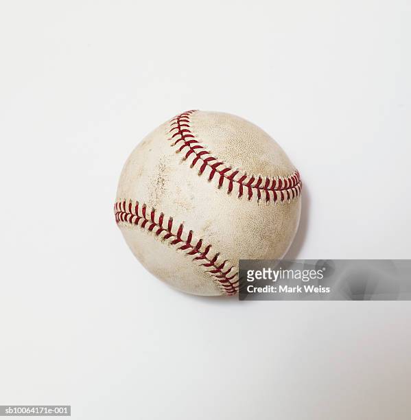 baseball on white background, close-up - baseball stock pictures, royalty-free photos & images