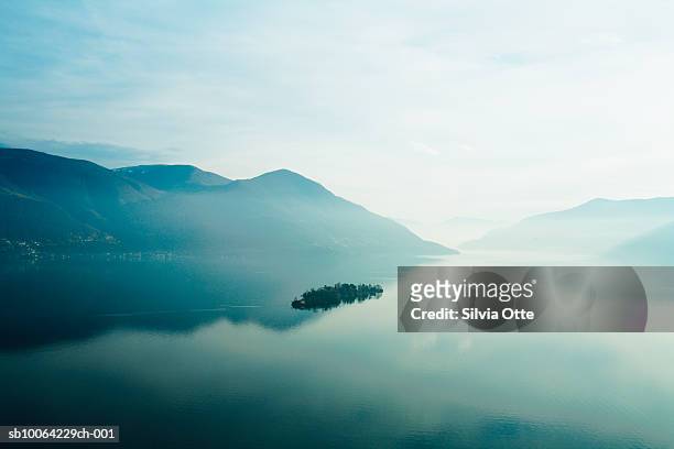 lake maggiore at sunset - tranquility stock pictures, royalty-free photos & images