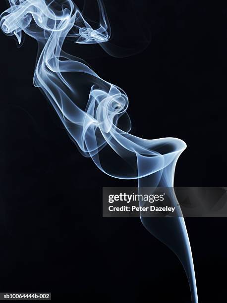 white smoke on black background - smoking cigarette stock pictures, royalty-free photos & images