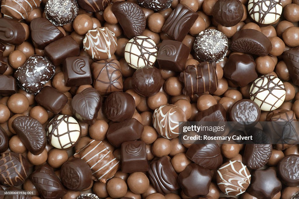 Chocolates, full frame, close-up