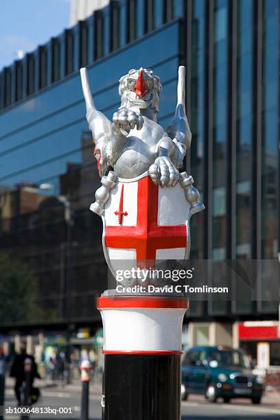 coat of arms of the city of london, london, england, uk - st george stock pictures, royalty-free photos & images