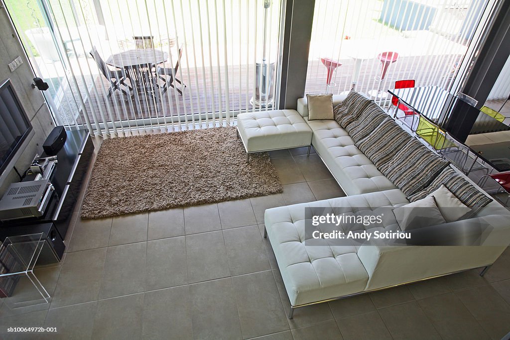 Elevated view of modern livingroom