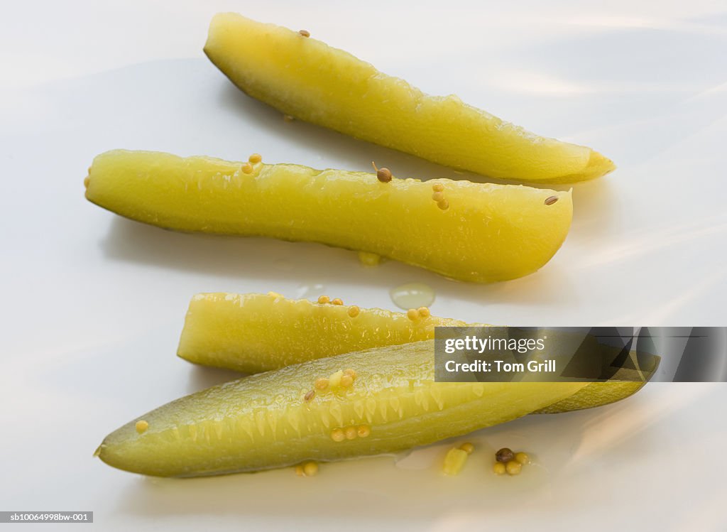 Pickle slices, close-up