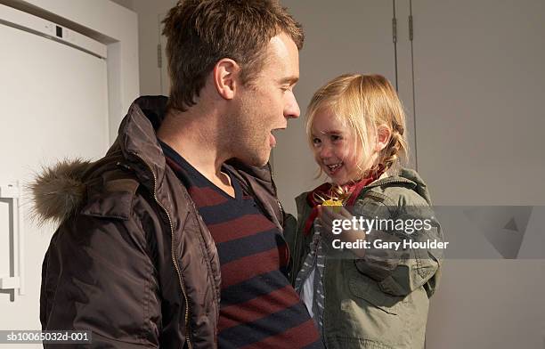 father carrying daughter (21-24 months) - braids stock pictures, royalty-free photos & images