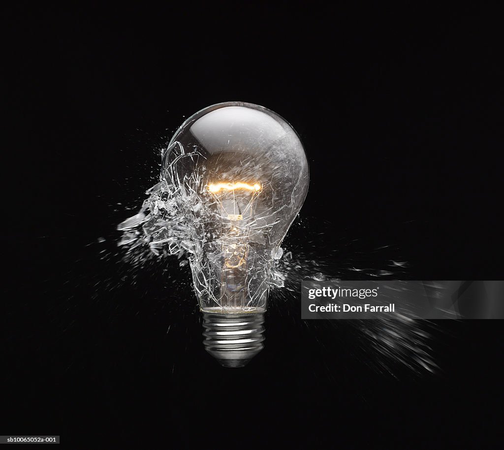 Light bulb exploding