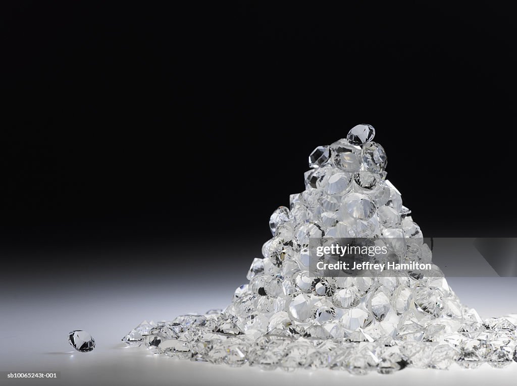 Pile of small diamonds