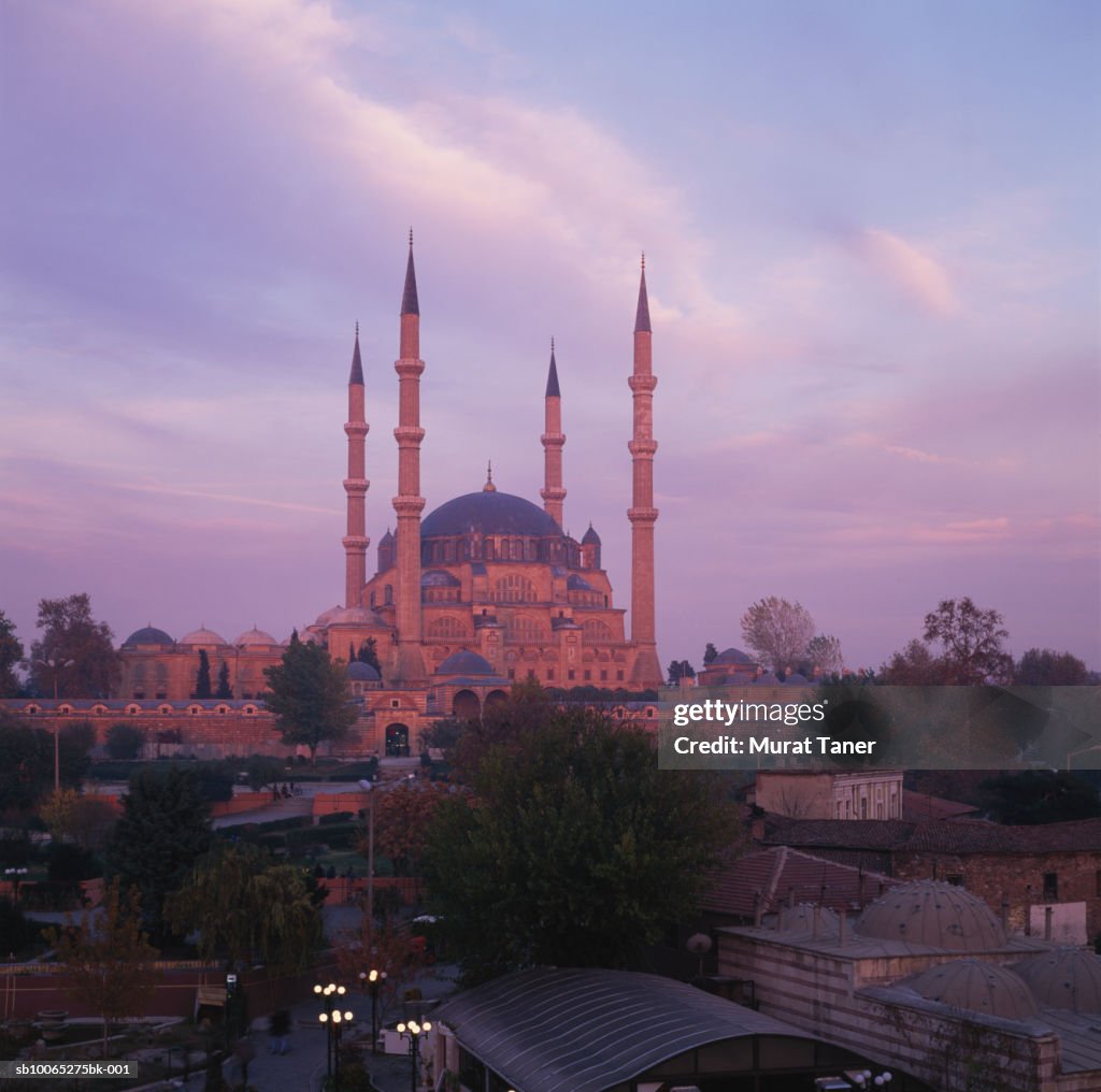 Selimiye Mosque at dusk