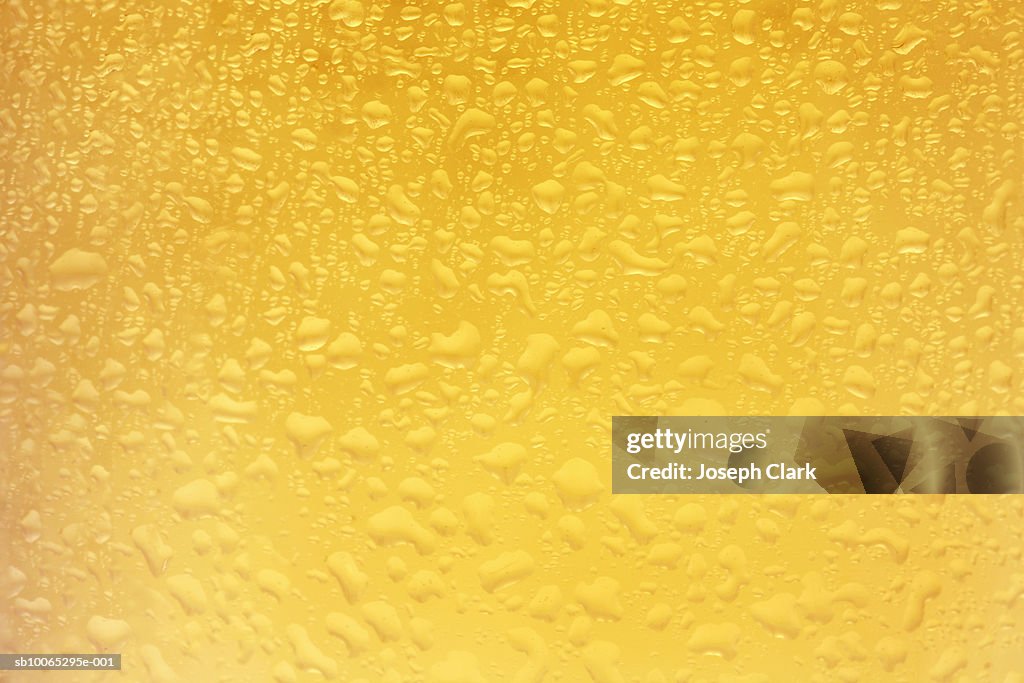 Close up of beer glass (full frame)