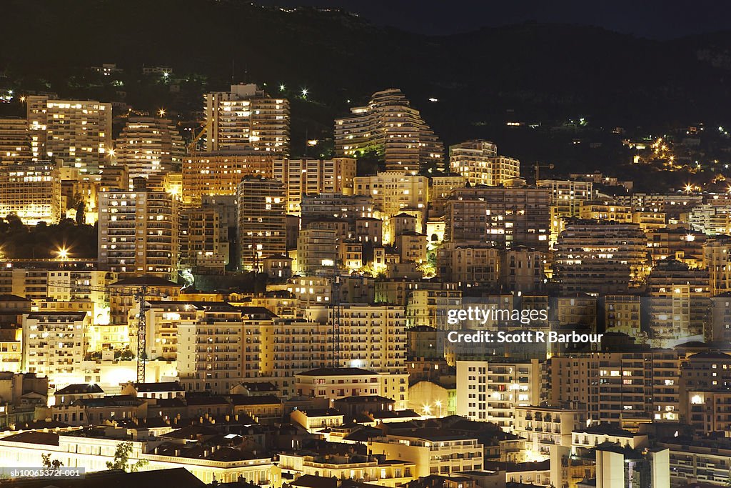 Monaco at night.