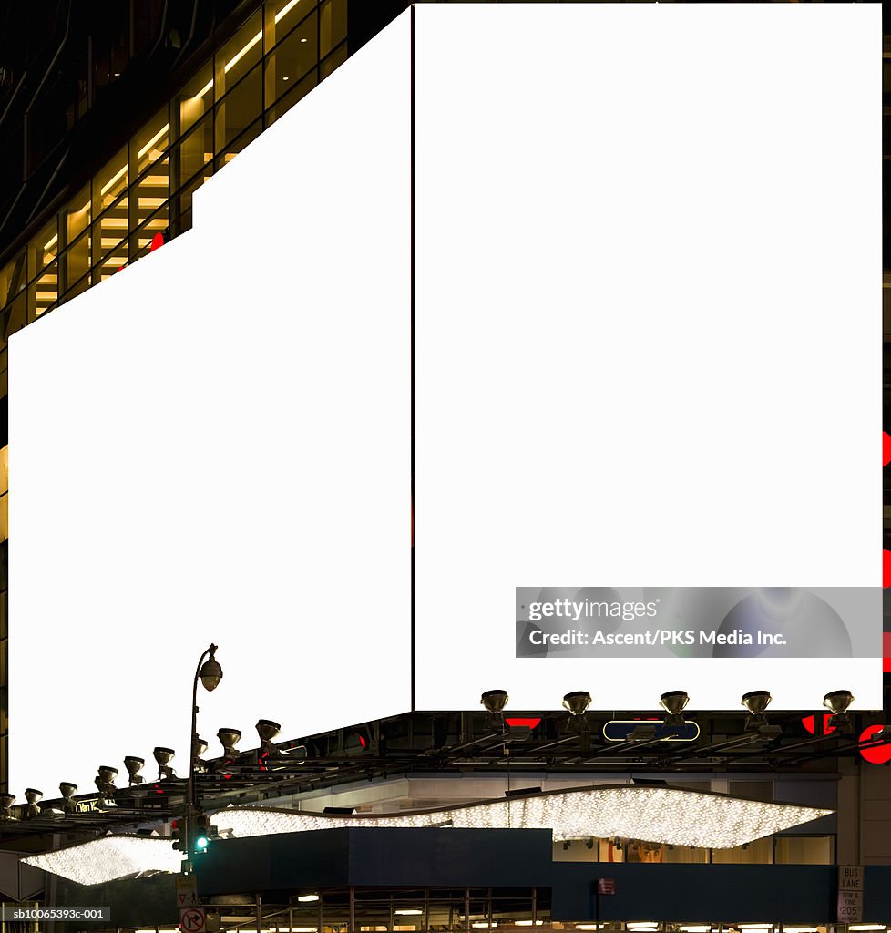 USA, New York, blank billboards in Times Square