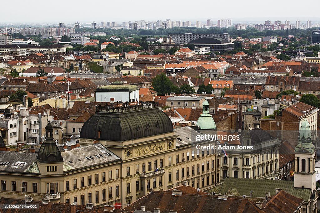 Croatia, Zagreb, elevated view