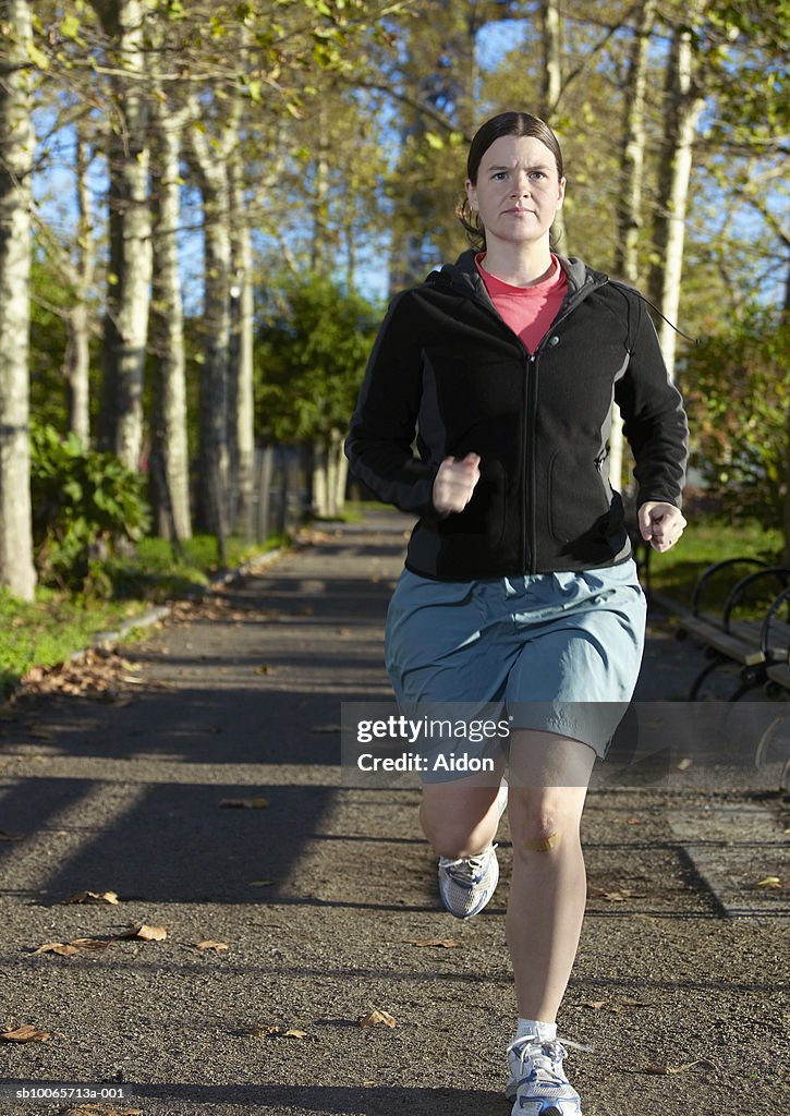 Woman jogging in park