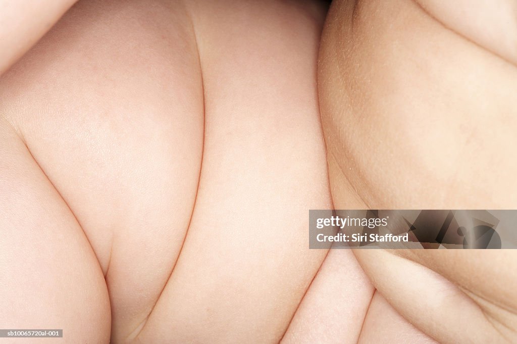 Baby boy (6-9 months), close-up of skin