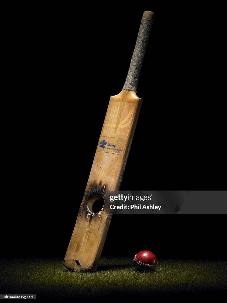 Crocket Bat Array Cricket Bat And Ball Wallpaper