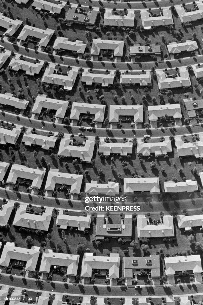 USA, Arizona, Sun City, aerial view of development homes