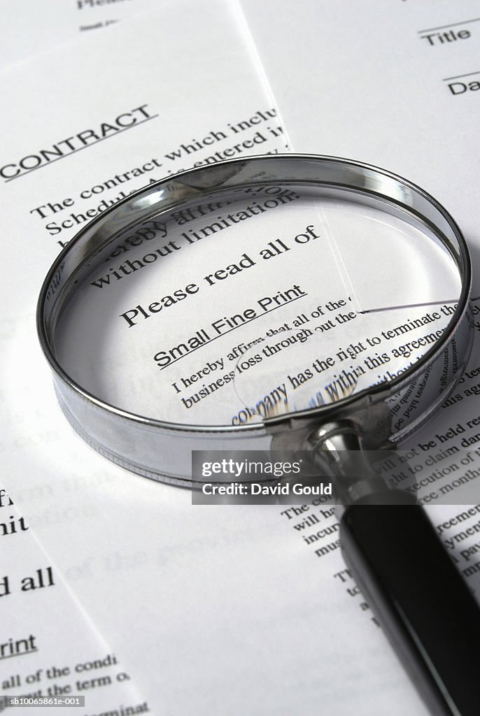 Magnifiers Find Document Magnifying Glass On Documents Closeup High-Res Stock Photo - Getty Images