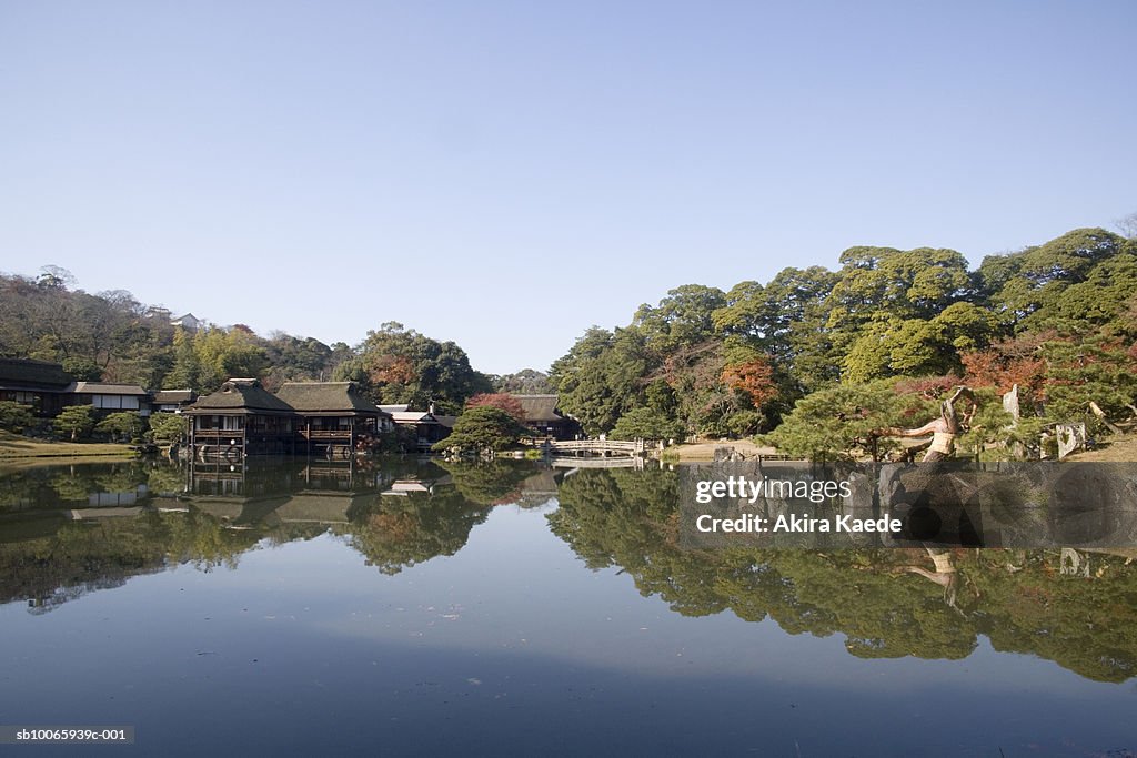 Japan, Shiga, Hikone City, Genkyuen garden