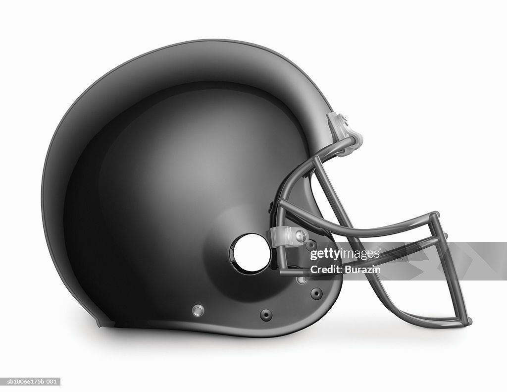 Black American Football helmet