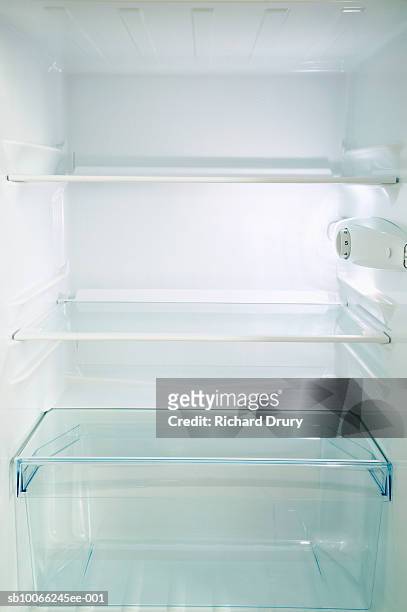 empty refrigerator - refrigerator stock-fotos und bilder