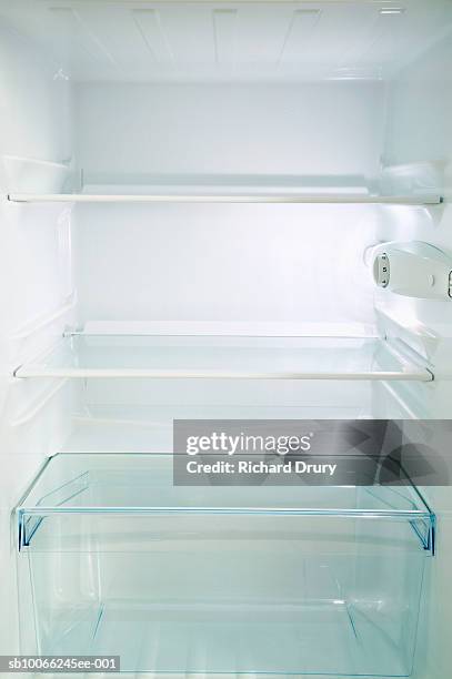 empty refrigerator - empty refrigerator stock pictures, royalty-free photos & images