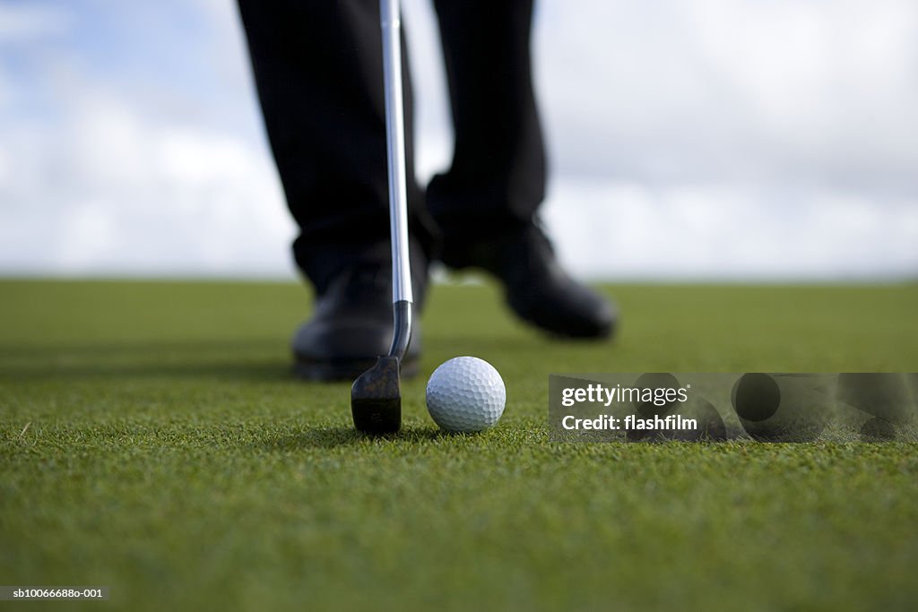 Persona de golf ball, bajo la Sección (enfoque diferencial)