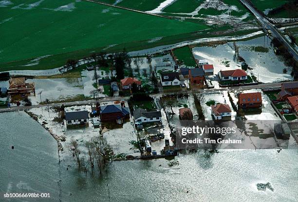 floods at towyn, wales, uk - flood bildbanksfoton och bilder