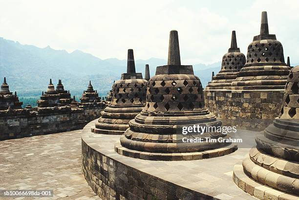 borobudur temple, java, indonesia - borobudur temple stock pictures, royalty-free photos & images