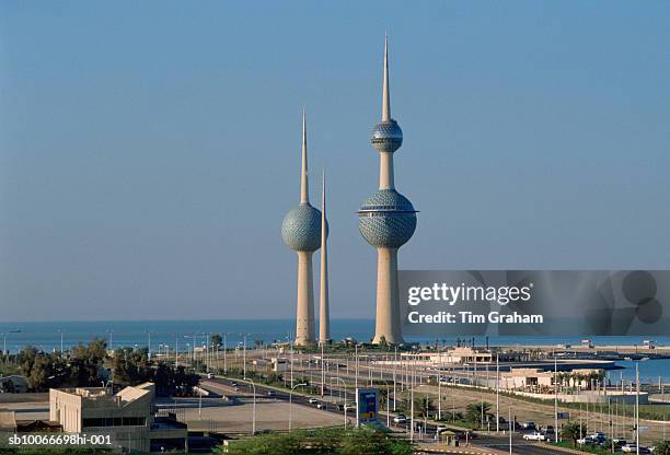 kuwaiti towers, kuwait city - kuwait bildbanksfoton och bilder