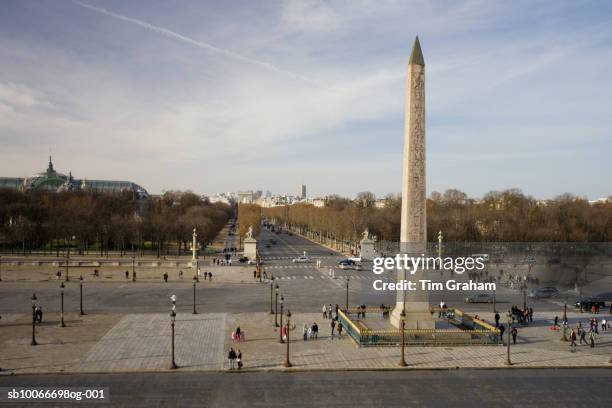 obelisk of luxor, paris, france - place de la concorde stock pictures, royalty-free photos & images